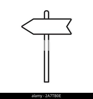 empty road sign post icon Stock Vector