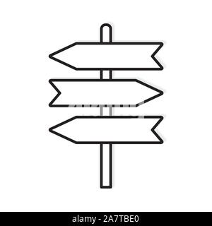 blank road sign post icon Stock Vector