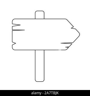 blank road sign post icon Stock Vector