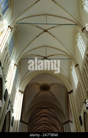 iniside the Salvatorskathedraal Cathedral in the historic town of Bruges, Belgium Stock Photo