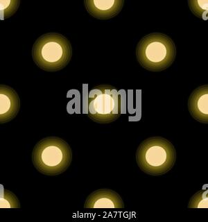 Seamless pattern with suns on dark background. Vector Illustration Stock Vector