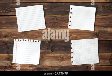 Note Paper  on wood background Stock Photo