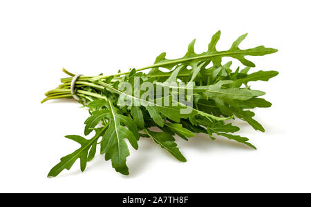 Fresh arugula bunch isolated on white Stock Photo