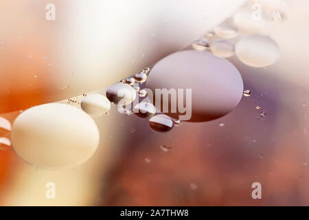 Abstract multicolored space background. Water bubbles. Macro shot. Selective focus Stock Photo