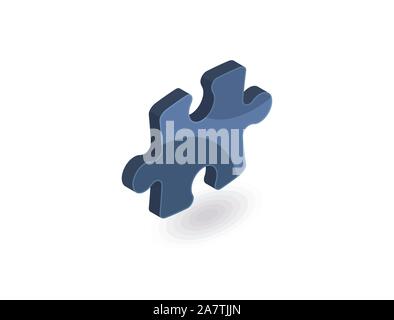 Puzzle 3d pie vector icon, vector Stock Vector