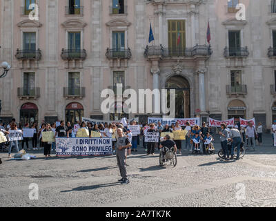 Disability Rights demonstration Catania Sicily Stock Photo