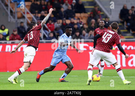 Milano, Italy. 03th November 2019. Italian Serie A. Ac Milan vs Ss Lazio. Bastos of Ss Lazio. Stock Photo