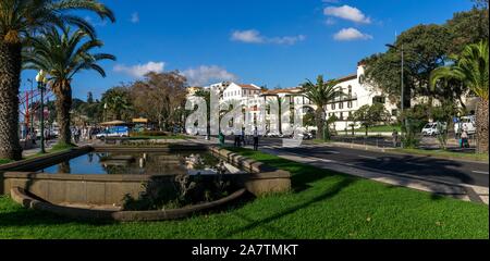 Funchal is the largest city, the municipal seat and the capital of Portugal's Autonomous Region of Madeira. Stock Photo