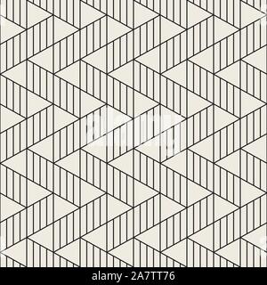 Vector seamless pattern. Geometric stripes ornament. Simple thin lines background. Stock Vector