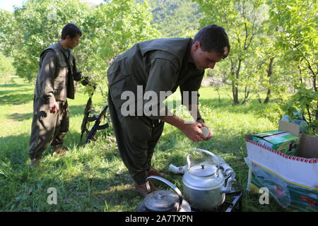 25 April 2013. Iraq. PKK camp in Kandil. Stock Photo