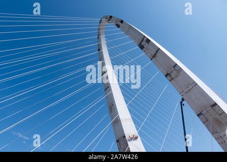 The New Beijing Shougang Bridge is to be completed in Beijing, China, 21 August 2019. Stock Photo