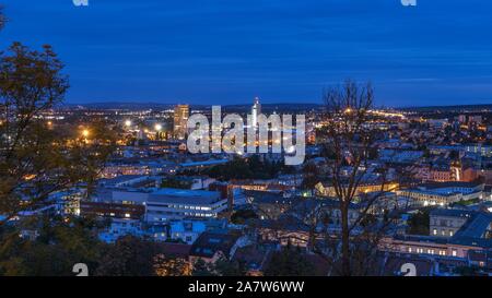 Center of Brno from Spilberk Castle hill Stock Photo