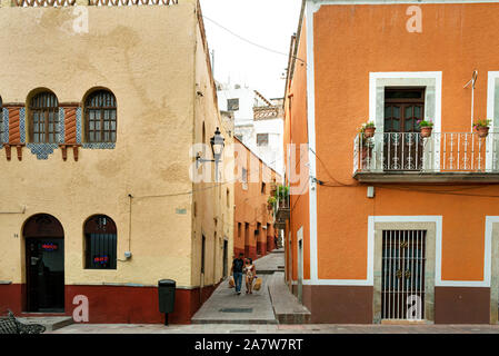 Colourful buildings in Parque Reforma (Reform Park). Guanajuato, Mexico Stock Photo