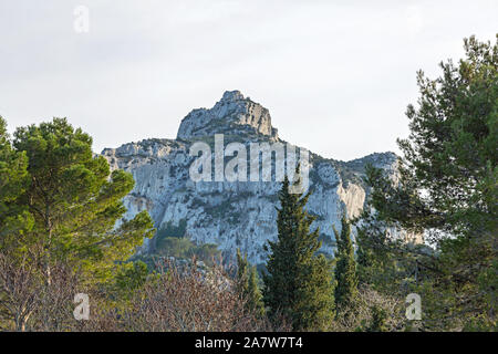 The Chaine des Alpilles Mountain in Provence Southern France Stock Photo