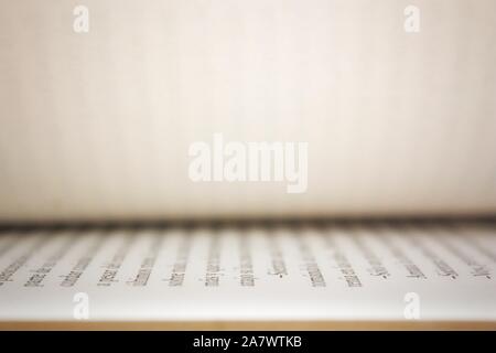 horizontal open book with pages on the sides Stock Photo