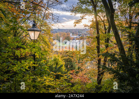 View from St Giles Hill during autumn in Winchester, Hampshire, England, UK Stock Photo