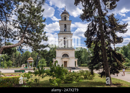 Cathedral of Christs Nativity bell tower, main cathedral of the Moldovan Orthodox Church in central Chisinau, capital of the Republic of Moldova Stock Photo