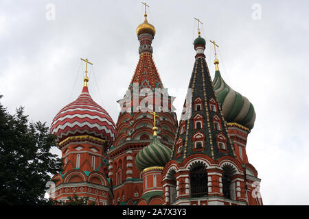 The Cathedral of Vasily the Blessed,known as Saint Basil's Cathedral, is a church in Red Square in Moscow and is regarded as a symbol of the country. Stock Photo