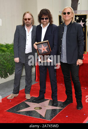 LOS ANGELES, CA - APRIL 23, 2015: Rock artist Jeff Lynne (centre) with Tom Petty (left) & Joe Walsh in Hollywood where Lynne was honored with the 2,548th star on the Hollywood Walk of Fame. © 2015 Paul Smith / Featureflash Stock Photo