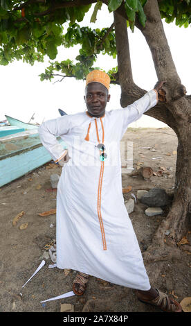 A traditionally dressed Comoran man. Stock Photo