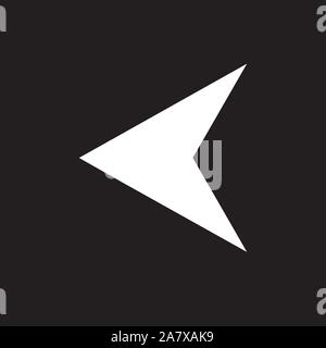 arrow navigator icon on white background. flat style. Arrowhead left icon for your web site design, logo, app, UI. back arrow sign. arrow symbol. Stock Vector