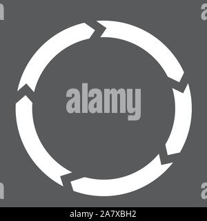Square cyclic rotation arrow icon. Navigation concept arrow sign Stock ...