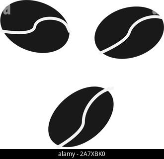 coffee beans icon on white background. flat style. coffee beans icon for your web site design, logo, app, UI. coffee symbol. coffee logo. Stock Vector