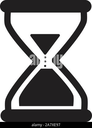 black isolated hourglass icons on white background  black isolated hourglass icon on white background flat style. hourglass icon for your web site des Stock Vector