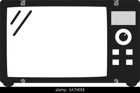 microwave icon on white background. flat style. microwave icon for your web site design, logo, app, UI. microwave sign. Stock Vector