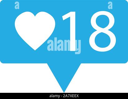 Like, follower icon. Like, follower signLike, follower icon on white background. flat style. Like, follower icon for your web site design, logo, app, Stock Vector