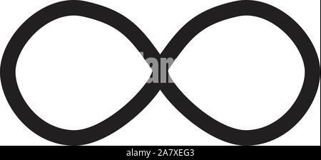 Infinity symbol Isolated on White Background. Limitless sign. infinity icon for your web site design, logo, app, UI. flat style. infinity symbol Stock Vector