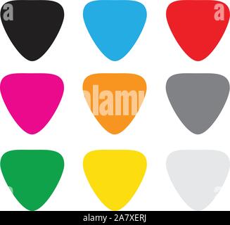 colorful guitar picks colorful guitar picks icon on white background. flat style. colorful guitar picks icon for your web site design, logo, app, UI. Stock Vector