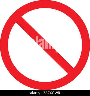 Prohibition symbol. Prohibition Sign. Prohibition icon isolated on white background. Stock Vector
