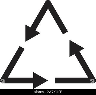 waste processing icon on white background. waste processing sign.  flat style. Stock Vector