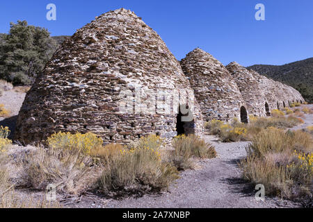 Death Valley National Parks Wildrose Charcoal Kilns are considered to be the best surviving examples of such kilns in the western United States. The k Stock Photo