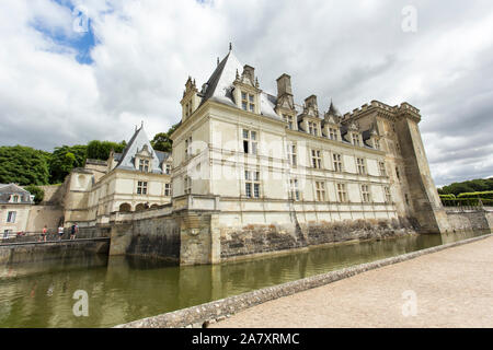 Villandry, France - August 11, 2016:  Villandry Castle view, Indre-et-Loire, Centre, France Stock Photo