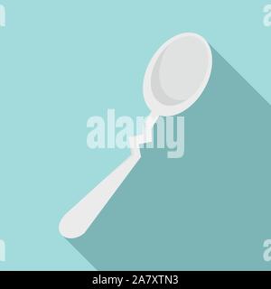 Garbage metal spoon icon. Flat illustration of garbage metal spoon vector icon for web design Stock Vector