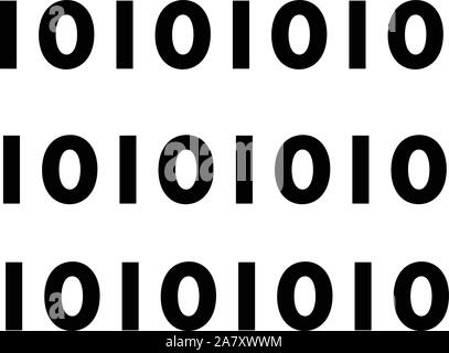 binary code concept on white background. flat style. binary code rating icon for your web site design, logo, app, UI. binary code symbol. Stock Vector
