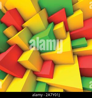 Abstract background with colorful cubes Stock Vector