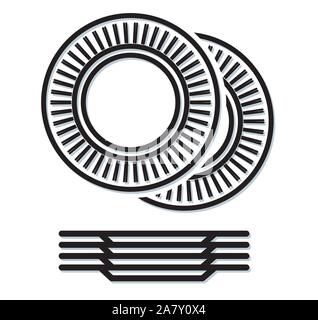 Plastic Disposable Plates - Icon as EPS 10 File Stock Vector