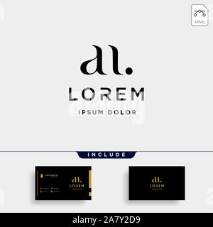 AN N Letter Linked Luxury Premium Logo Stock Vector