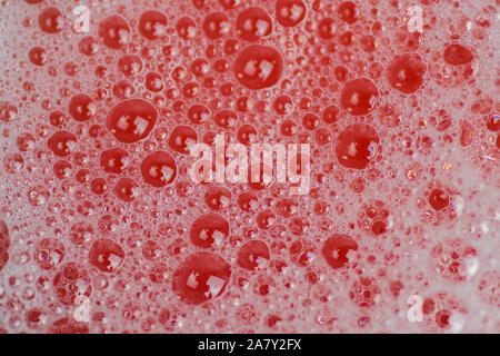 Abstract soap bubbles in red Stock Photo