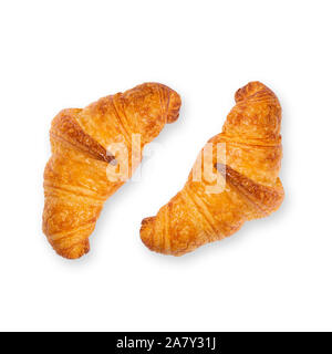 Fresh Croissant isolated on white background Stock Photo
