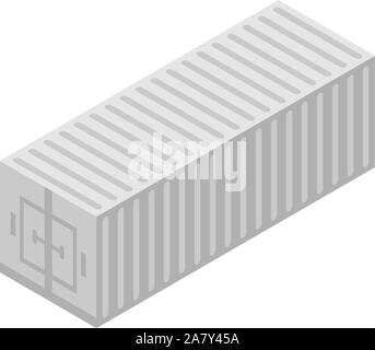 Cargo trailer icon, isometric style Stock Vector