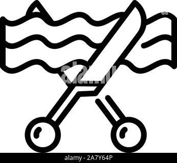 Open company startup icon, outline style Stock Vector