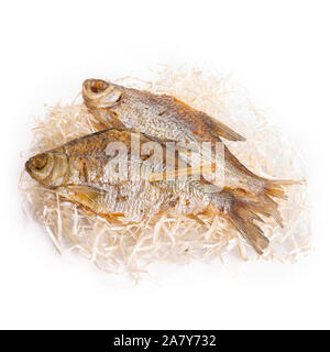 Fish dried ram it is isolated on a white background Stock Photo