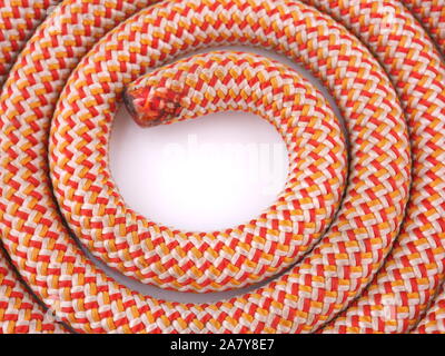 climbing rope on white background Stock Photo