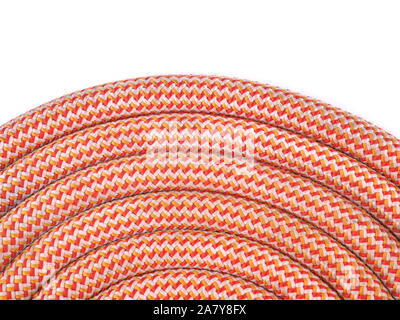 climbing rope on white background Stock Photo