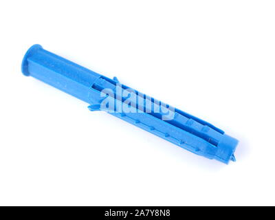 blue dowels on a white background Stock Photo