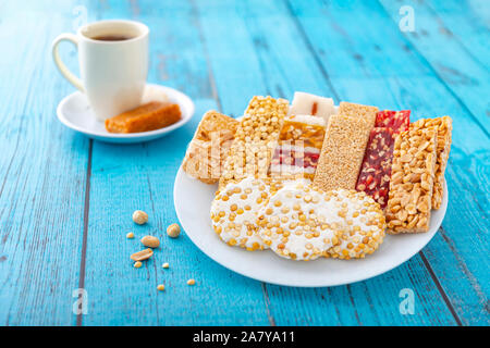 Egyptian Traditional Prophet Muhammad Birthday Celebration , Al Mawlid Desserts Stock Photo